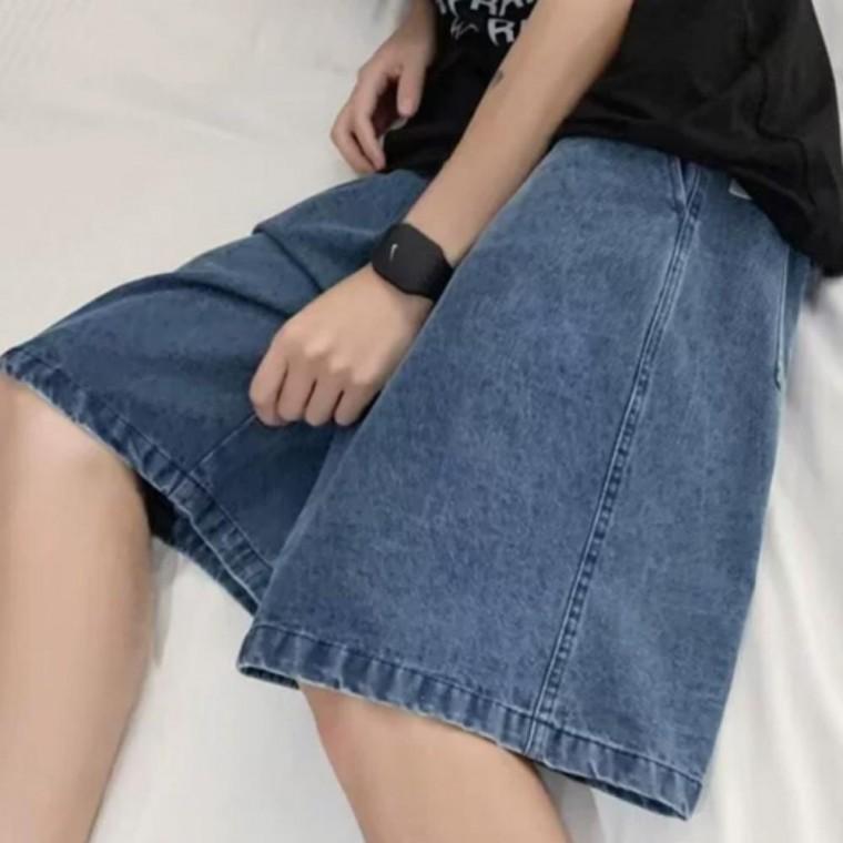 탄탄 데님 청반바지 A라인 여름 하프팬츠 여성 4컬러 하이웨스트 숏팬츠