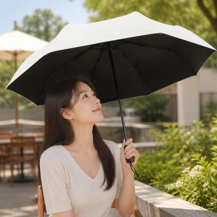 3단 접이식 암막 양산 우산 경량 휴대용 자외선차단