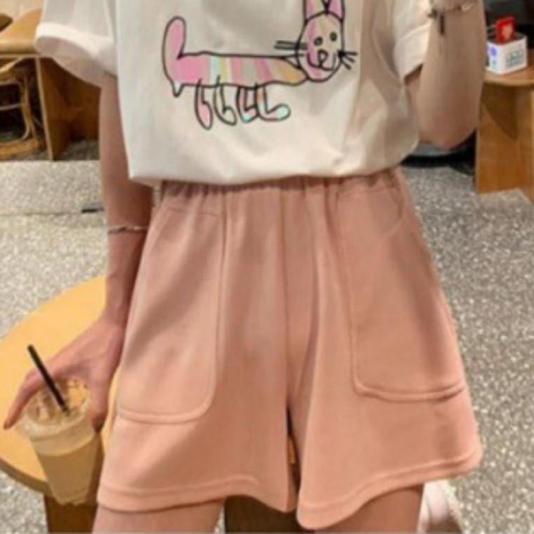 신상 팬츠 포켓 고무줄 데일리 여름 반바지 여성 밴딩 카고 숏팬츠 이지룩