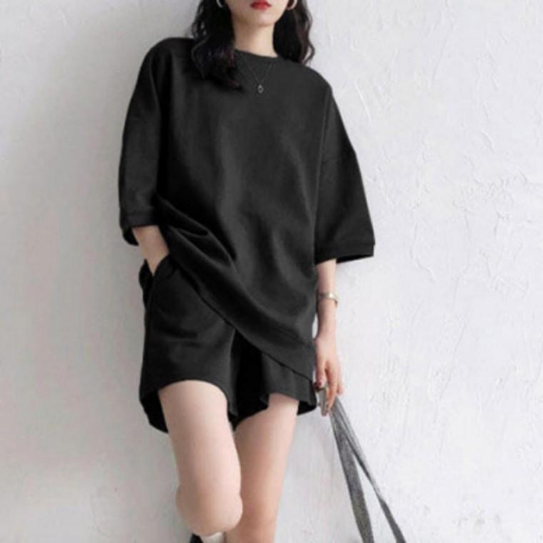 여름 반팔 반바지 데일리웨어 트레이닝 세트 여성 츄리닝 상하 홈웨어 셋업