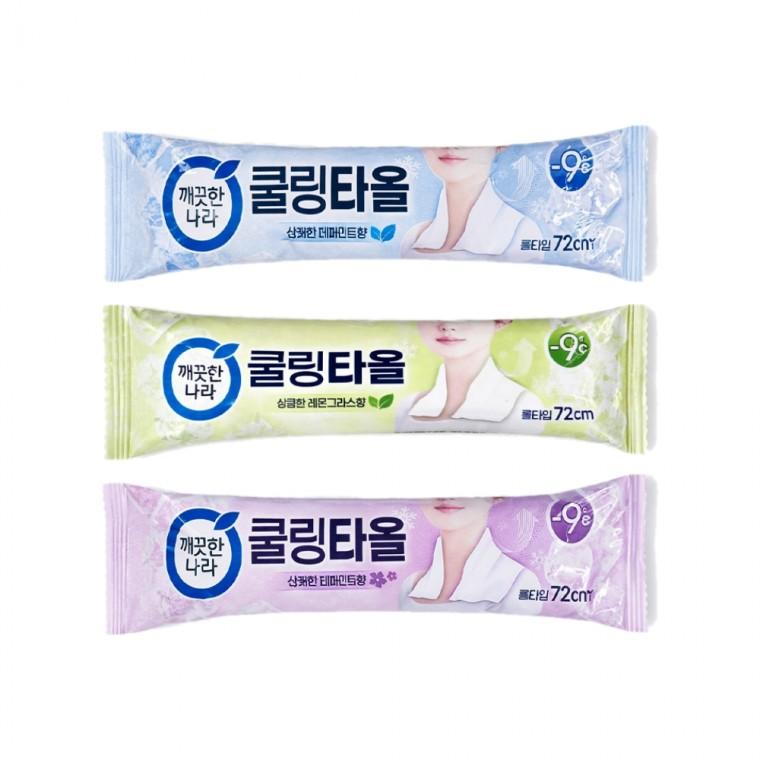 깨끗한나라 쿨링타올 -9도 10개묶음 일회용 쿨타올 물티슈