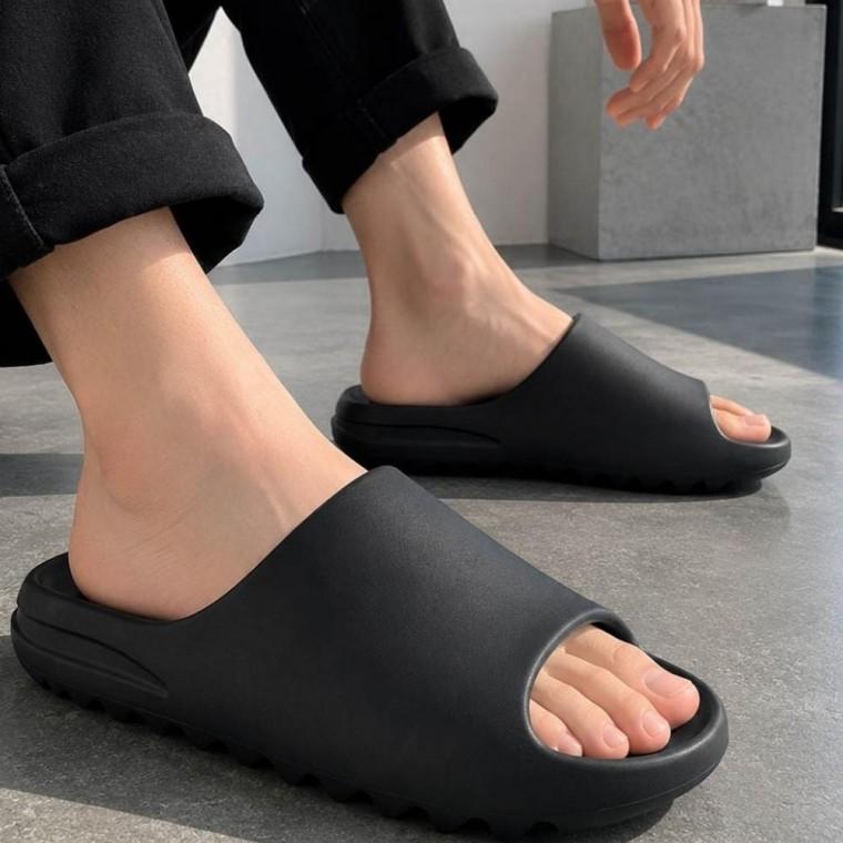 남녀공용 심플 넉넉한 발볼 쿠션 데일리 캐주얼 슬리퍼