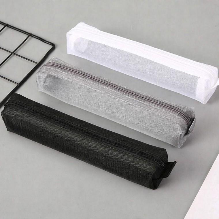 메쉬 필통 필기구 수납메 케이스 펜케이스 학생 투명 간편 다용도 구정리 메쉬파 우치