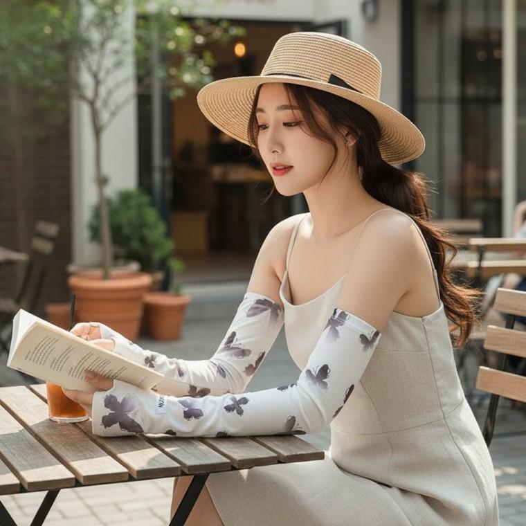 스포츠 팔토시 보니아 나비 쿨아이스 슬리브 햇빛 가리개 골프 야외 레저 쿨토시