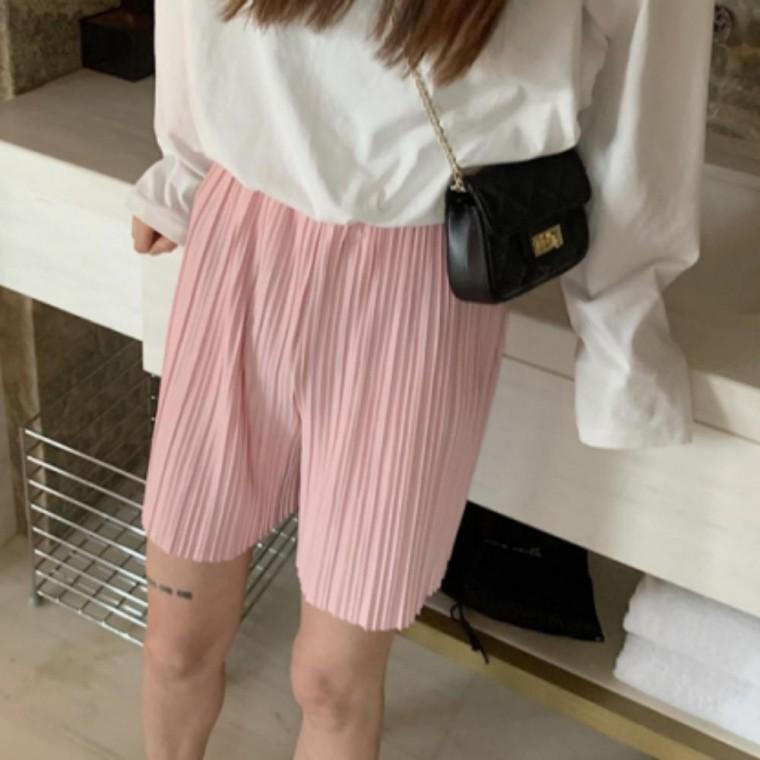 1+1 플 밴딩바지 롱팬츠 여름 이지웨어 주름바지 냉장고 와이드 통