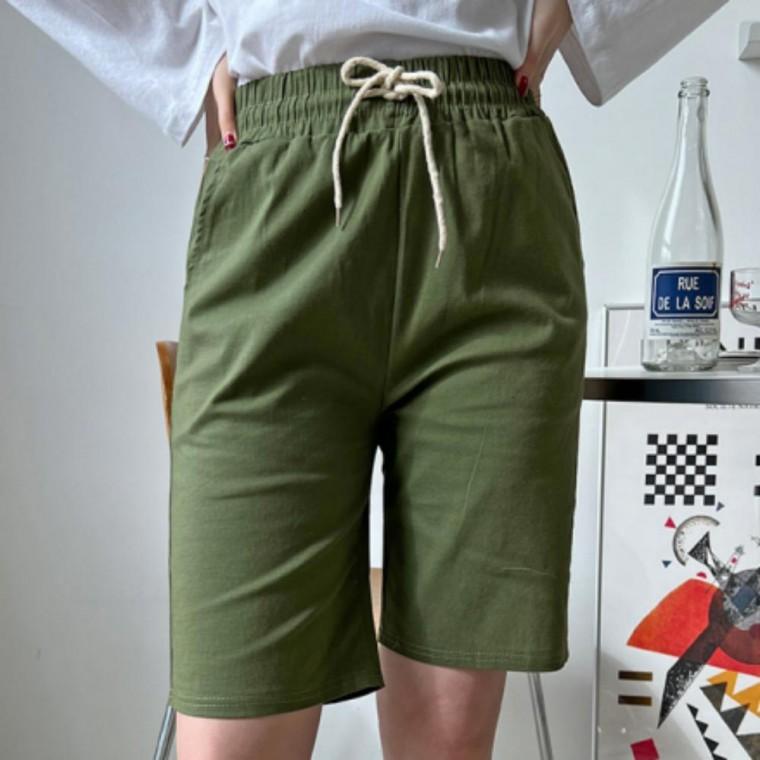 데일리 허리밴딩 스판 마바지 여성 6컬러 여름 반바지 린넨 숏팬츠 편한