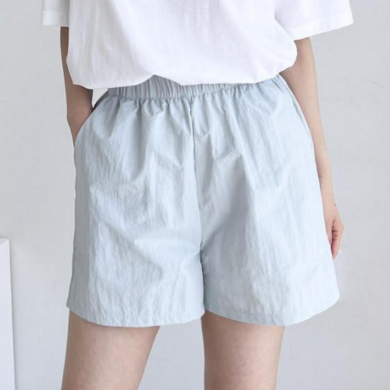 3컬러 여름 가벼운 데일리 3부 숏팬츠 반바지 여자 고무줄 밴딩 이지웨어