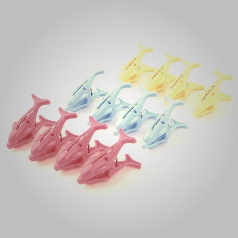 가정용 돌고래 빨래집게 12P 건조집게 건조걸이