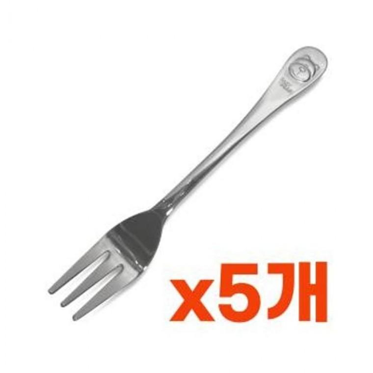 루미나D 곰돌이 유아용 아동포크 어린이 1px5개