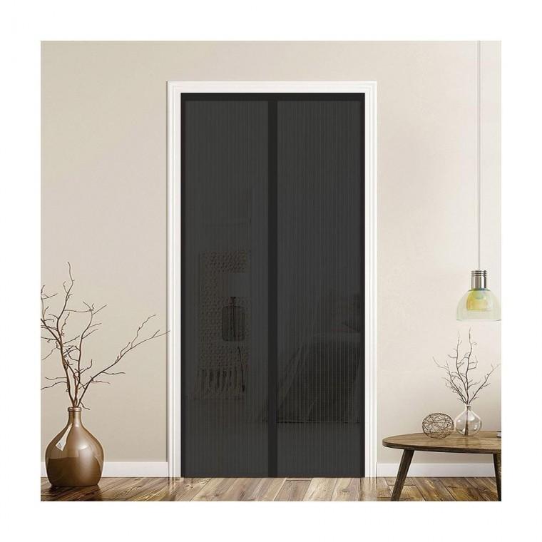 루미나D 출입문용 프리미엄 자석 모기장 90x210cm 블랙