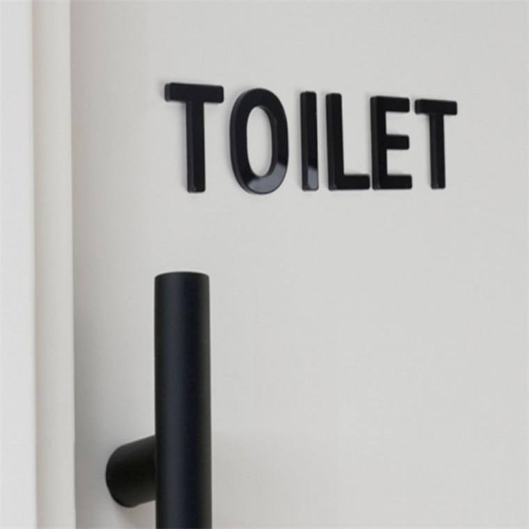 TOILET 도어사인 아크릴글자 디자인문패 가게인테리어소품 아크릴사인 화장실입체사인