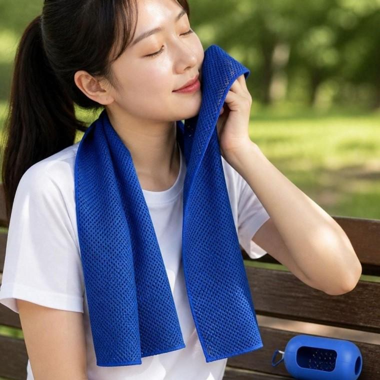 블루 운동용 건식 타월 스포츠 수건 헬스 등산 땀수건