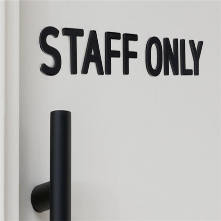 STAFF ONLY 도어사인 아크릴스카시 디자인문패 아크릴표지판 도어사인스티커 아크릴사인