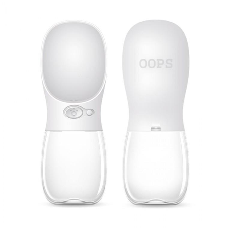 웁스 휴대용 버튼식 물병 350ml 화이트