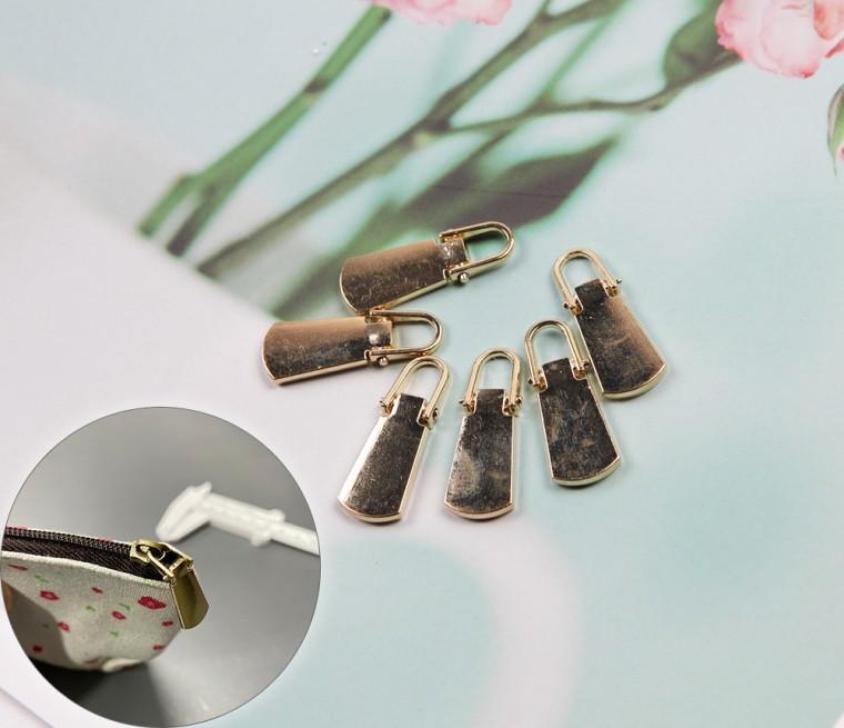 핀 타입 옷 가방 의류 지퍼 수선 수리 손잡이 (골드)5P