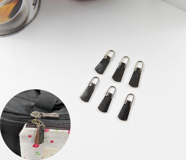 핀타입 가방 옷 파우치 의류 지퍼 수선 수리 (실버)5P