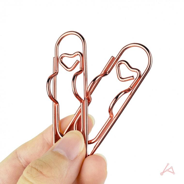 펜꽂이 클립 5p 실버클립 사무용클립 로즈골드금속클립 펜클립 볼펜클립