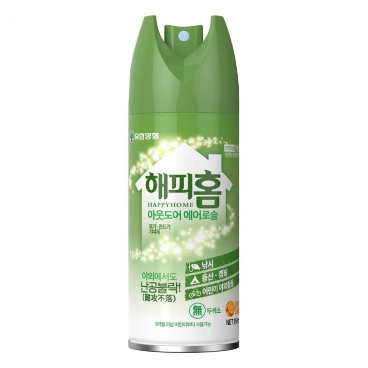해피홈 아웃도어 에어로솔 150ml 모기 진드기 기피제