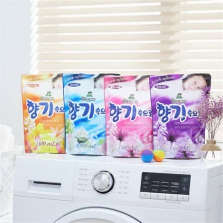 섬유유연제 리필 1300ml 꽃향기 섬유유연제대용량 정전기방지