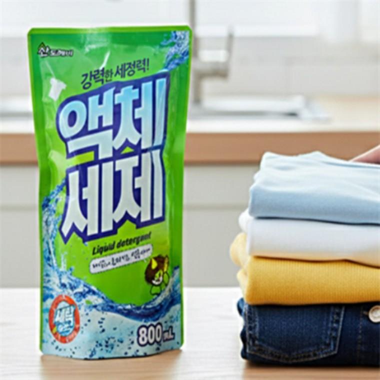 세탁 액체 세제 리필 800ml 세탁기세제 침구세탁 수건세제