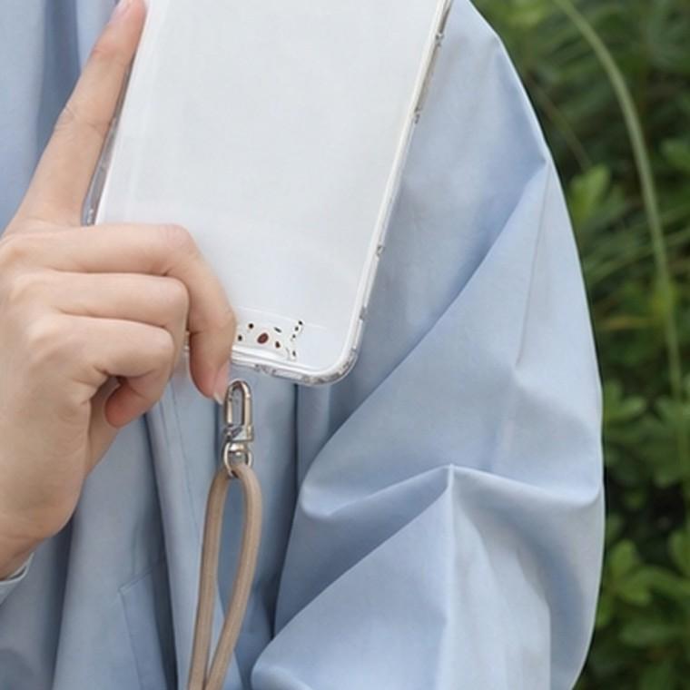 투명 일러스트 폰태그 패드홀더 스트랩연결용 무선충전 케이스부착용