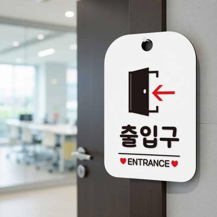 출입구 ENTRANCE 안내판 포맥스안내판 출입구표시