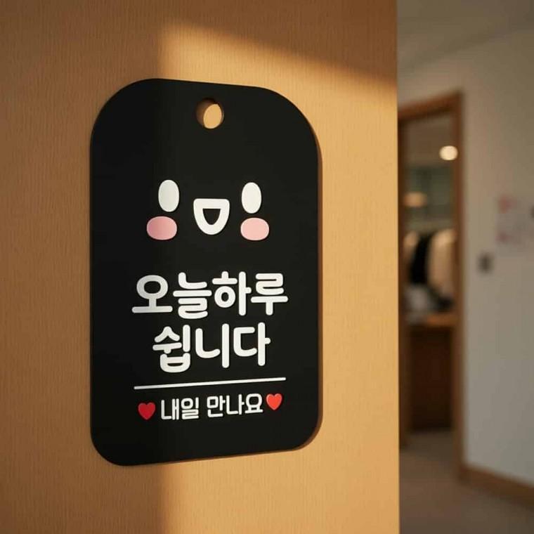 오늘하루쉽니다 안내판 식당안내판 가게팻말