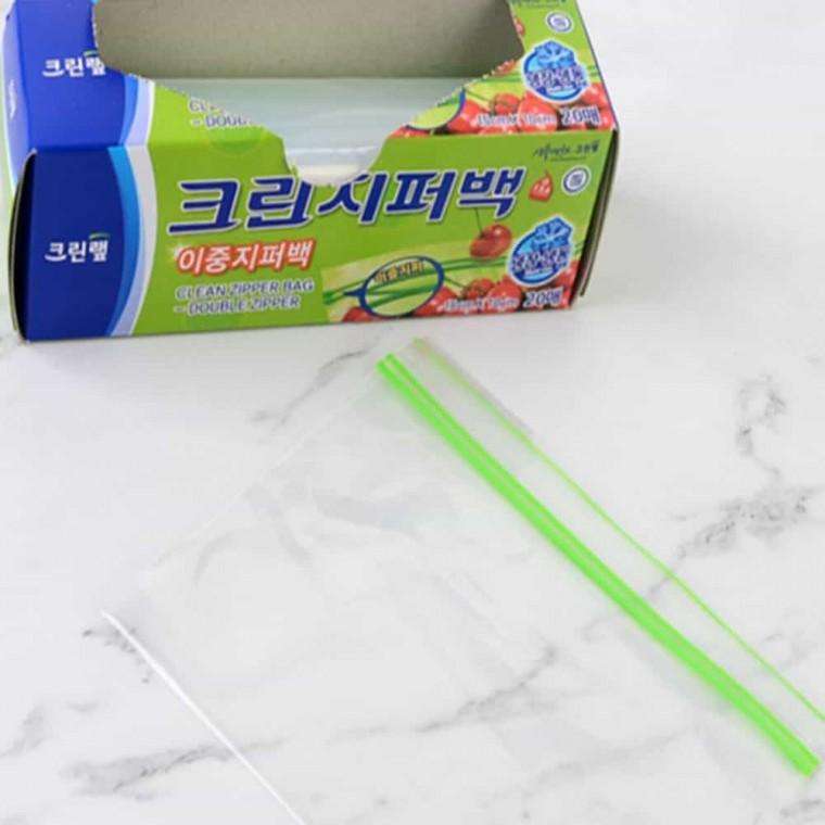 이중지퍼백 20매 15x10cm 지퍼백포장 비닐백