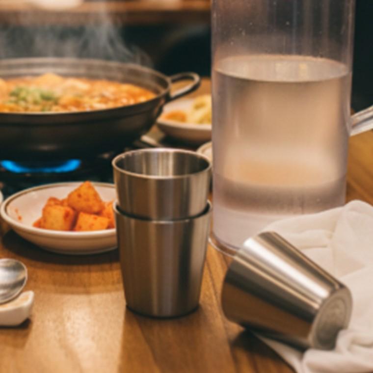 스텐 이중컵 무광 스텐이중컵 스텐찻잔
