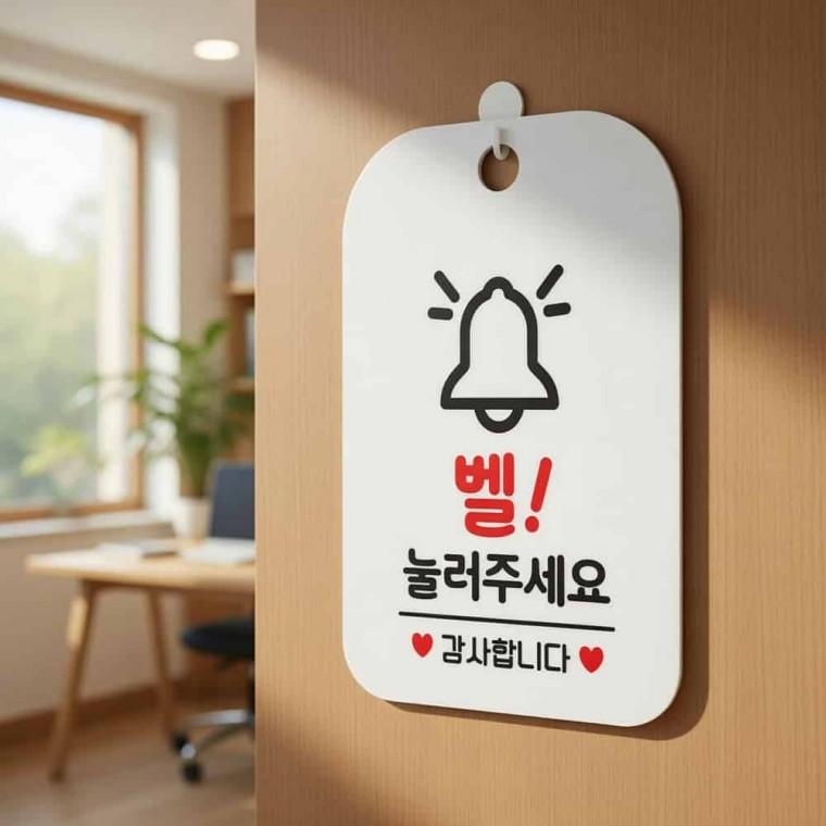 벨 눌러주세요 안내판 식당안내판 식당표지판