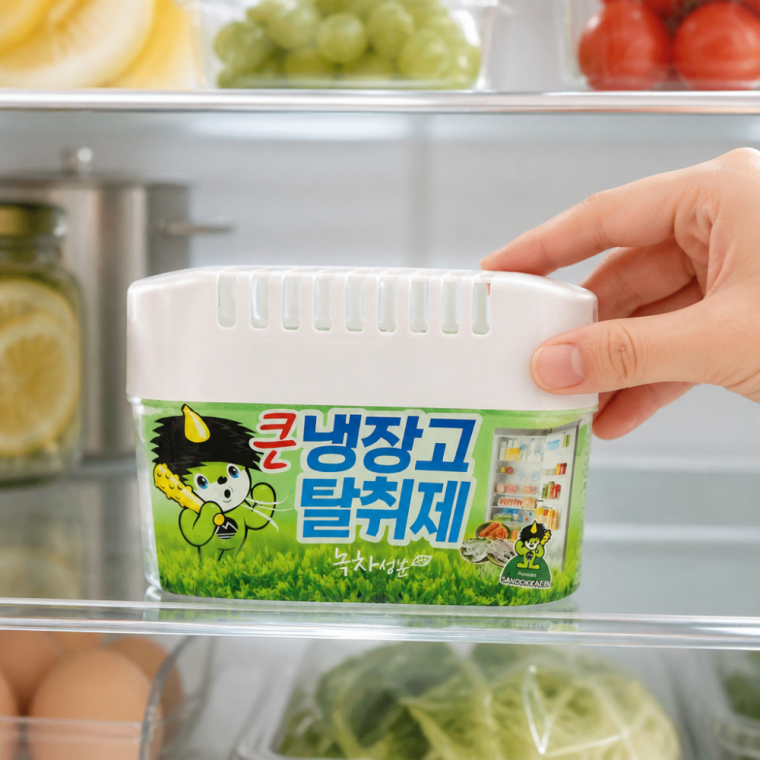 냉장고 악취제거제 녹차향 420G 거치형 탈취제