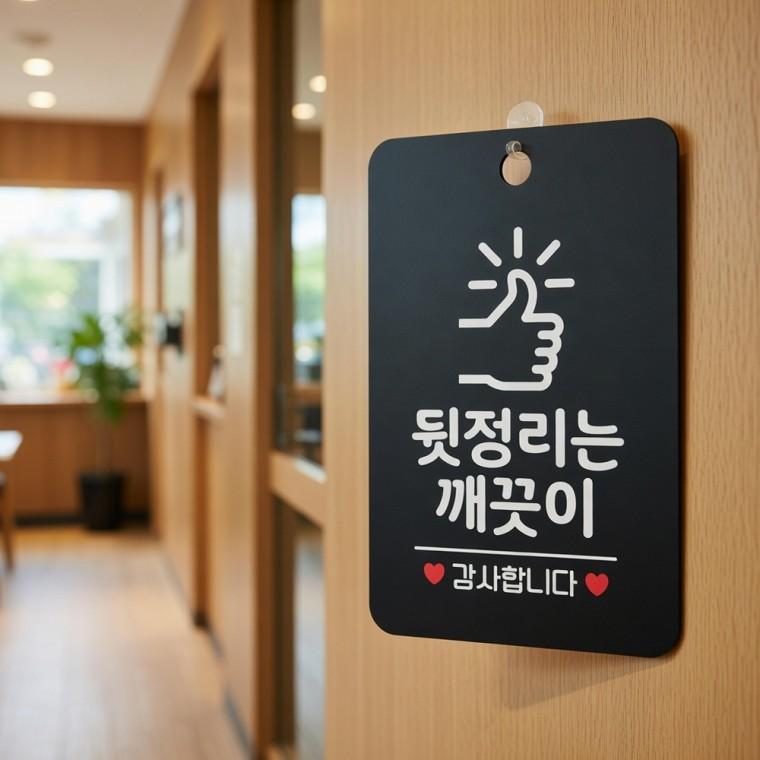 뒷정리는깨끗이 안내판 공공장소 표시판