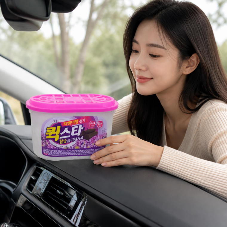 참숯 제습제 라벤더향 습기제거제 520ml