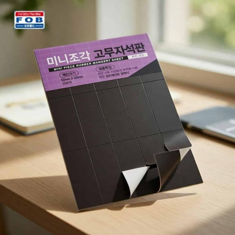 미니조각 고무자석판 자석광고 자석스티커