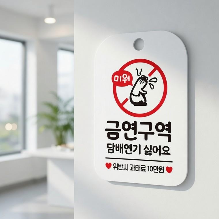 금연구역 안내판 도어사인 노스모킹