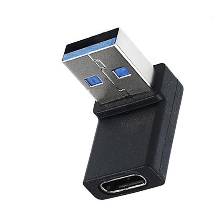 USB 3.1 Type C 변환 젠더 C타입 F to 3.0 A M 하향 꺾임 꺽임