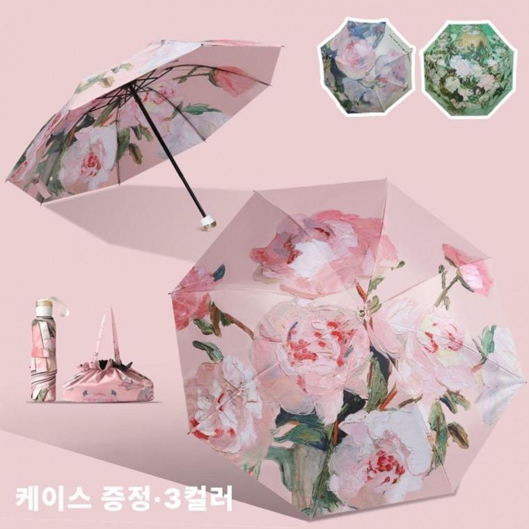 양면 유화 클래식 3중양 거꾸로 우산