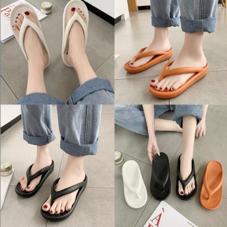 남녀공용 플랫폼 키높이 플립플랍 컬러 커플 쪼리 슬리퍼 샌들