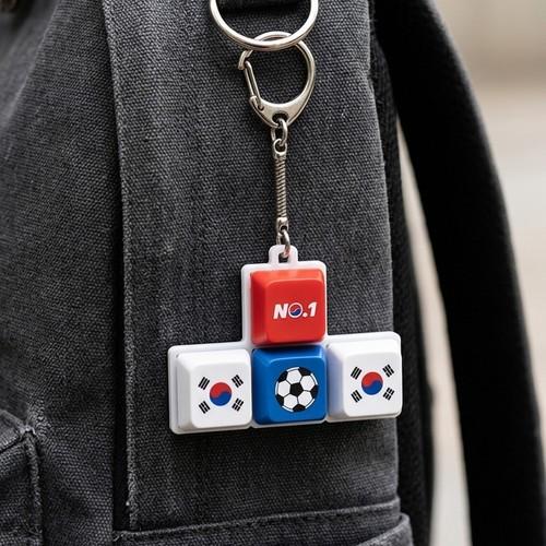 플유 불빛 K-LED 클릭커 딸깍이 키링 낱개 1개 태극모양 축구 키보드 테트리스 피젯토이 신기한 손 장난감