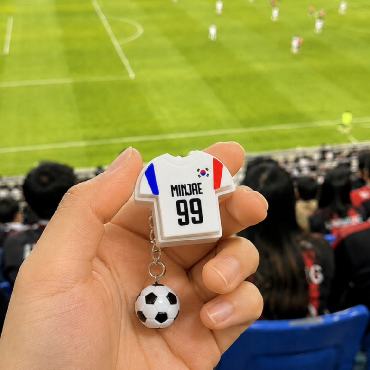 한국 유니폼 축구볼 클릭커 키링 가방꾸미기 패션소품 데스크테리어 피젯토이