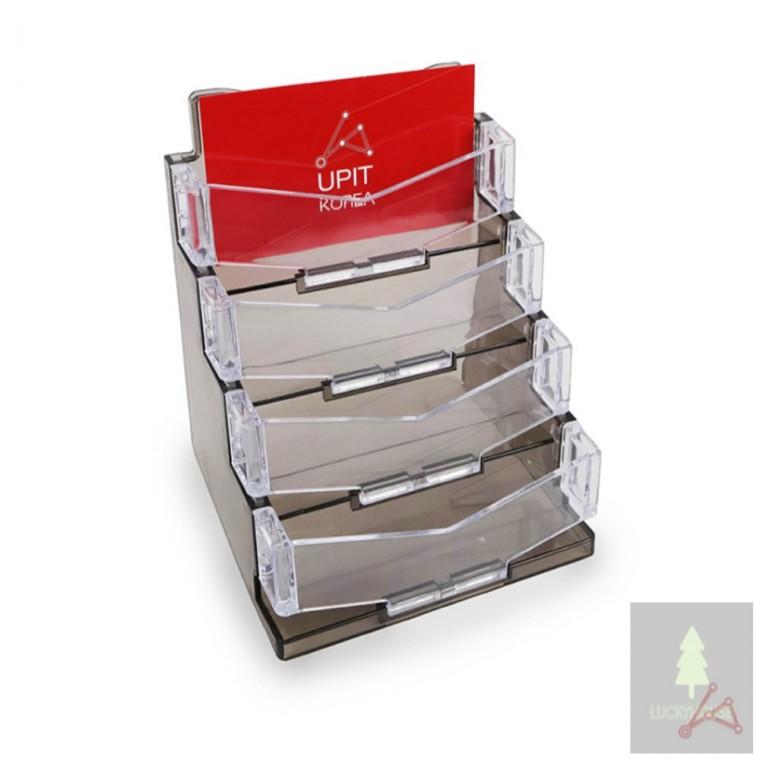 명함홀더 4단 명함함 명함거치대 카페쿠폰도장