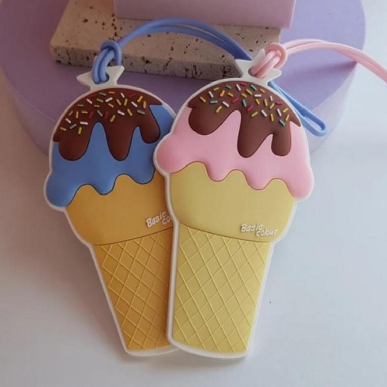 여행 캐리어 아이스크림 네임택 가방 이름표