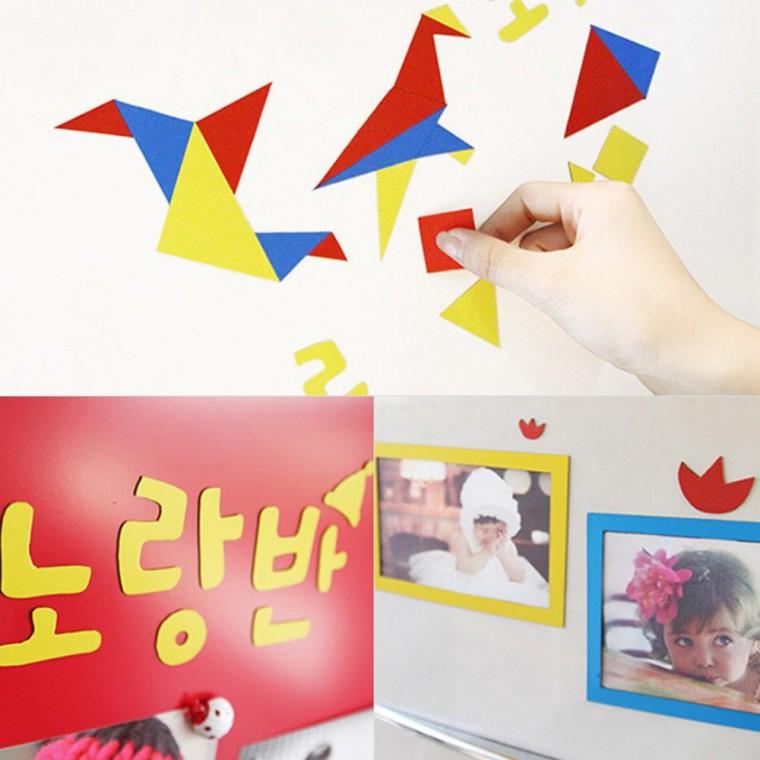칼라 고무자석 인테리어자석 교육용자석