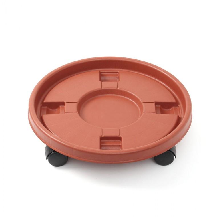 원형 이동식 화분받침대(40cm) (브라운)바퀴달린화분받침