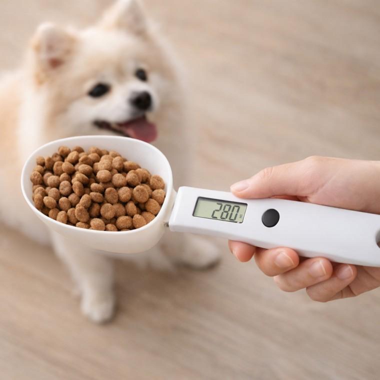 펫그램 디지털 사료 계랑스쿱 강아지 고양이 사료스푼