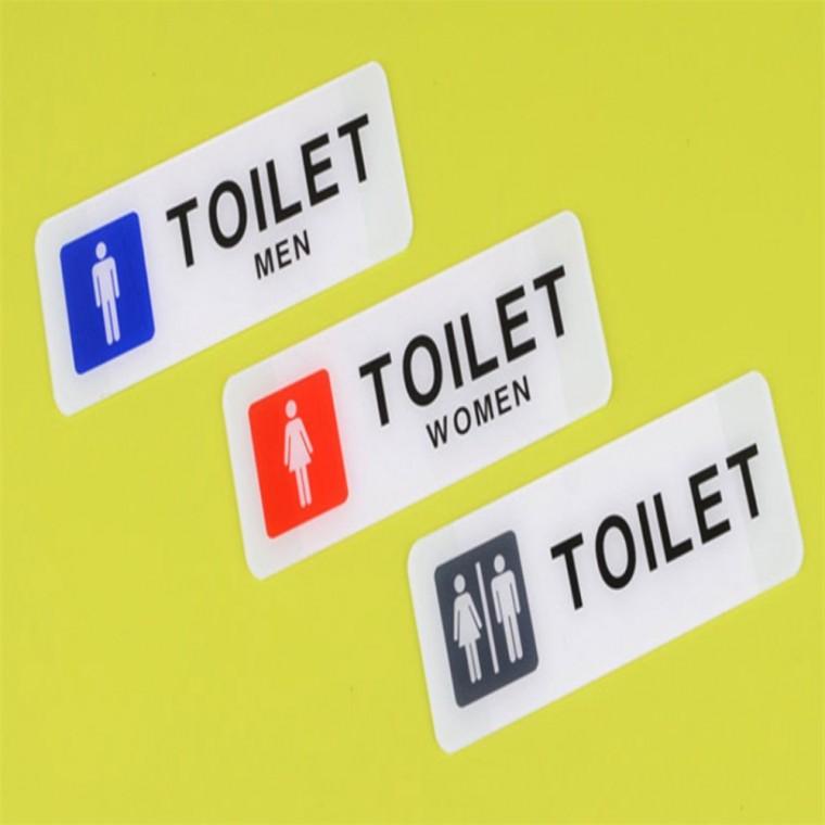 TOILET 아크릴표지판 화장실표지판스티커 남녀화장실표지판 화장실사인물 아크릴화장실표지판 화장실푯말