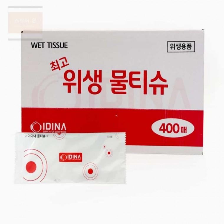 스토어 연 식당 물티슈 400매 개별포장 식당용물티슈 업소물티슈