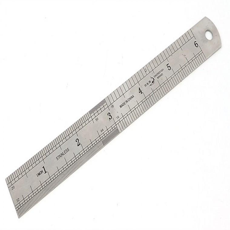 쇠자 15cm 철자 스테인리스자