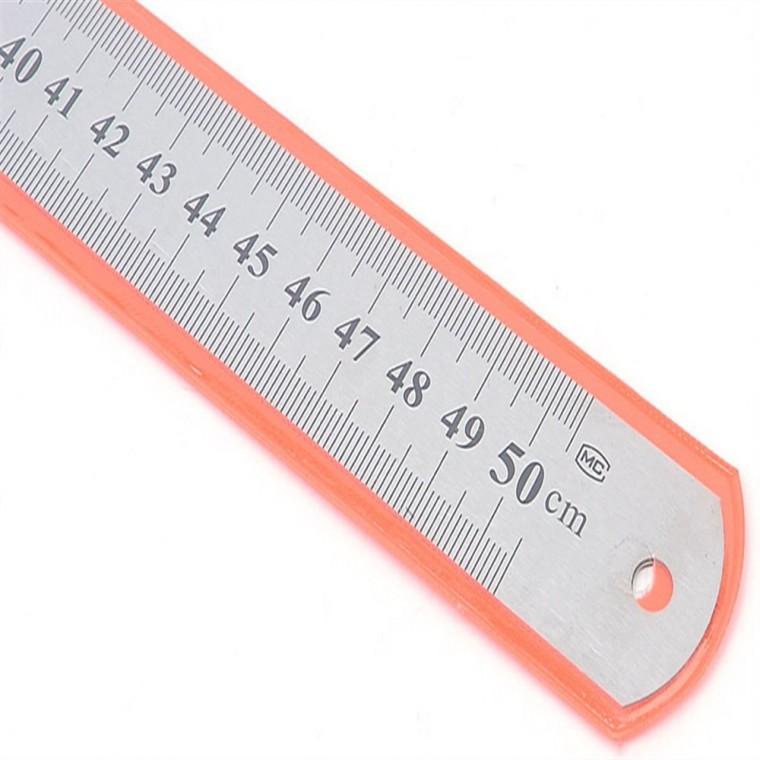 쇠자 50cm 철자 컷팅자