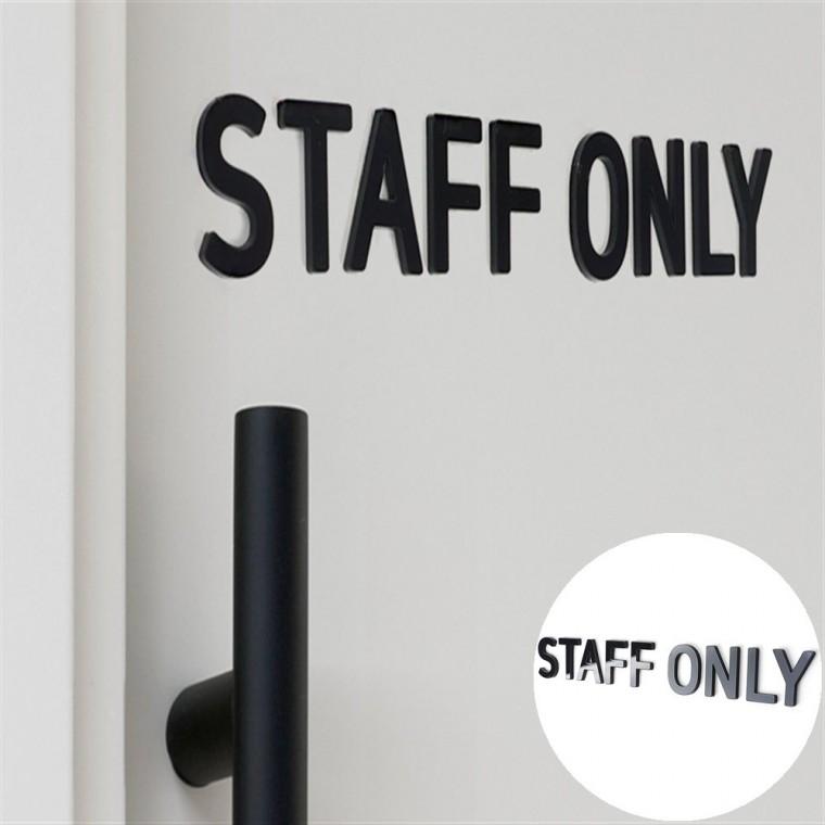 STAFF ONLY 문팻말 아크릴현판